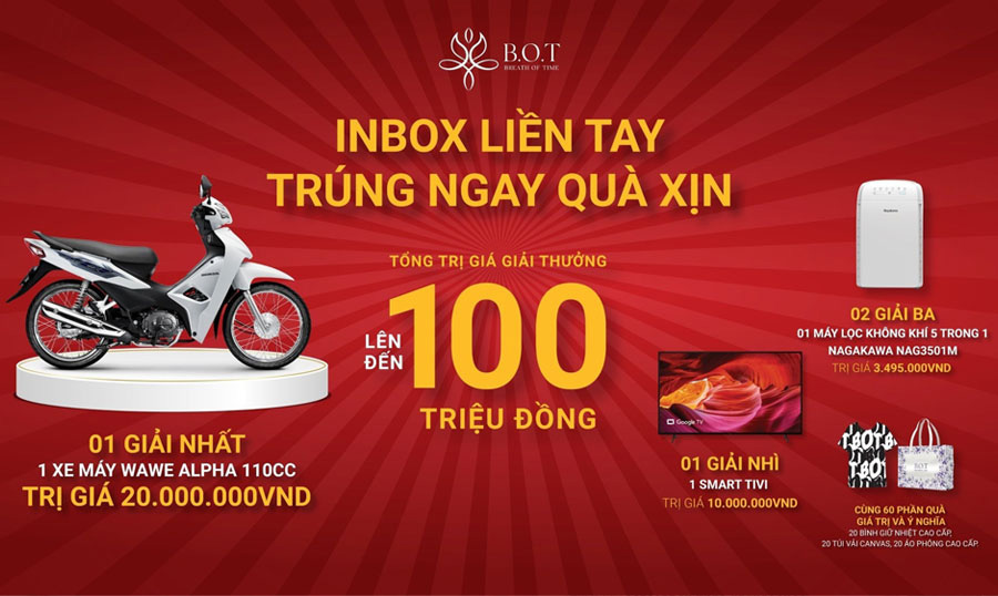 Vòng quay MAY MẮN – Sự kiện chào mừng ra mắt thương hiệu B.O.T